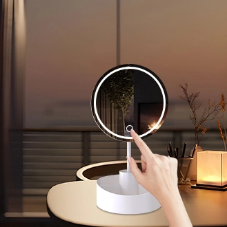 Dettagli dello specchio per il trucco a LED con contenitore Touch Screen