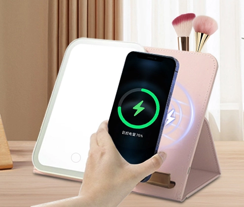 LED Folding Wireless Charging Makeup Mirror